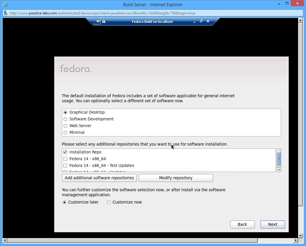 Practice Labs screenshot.